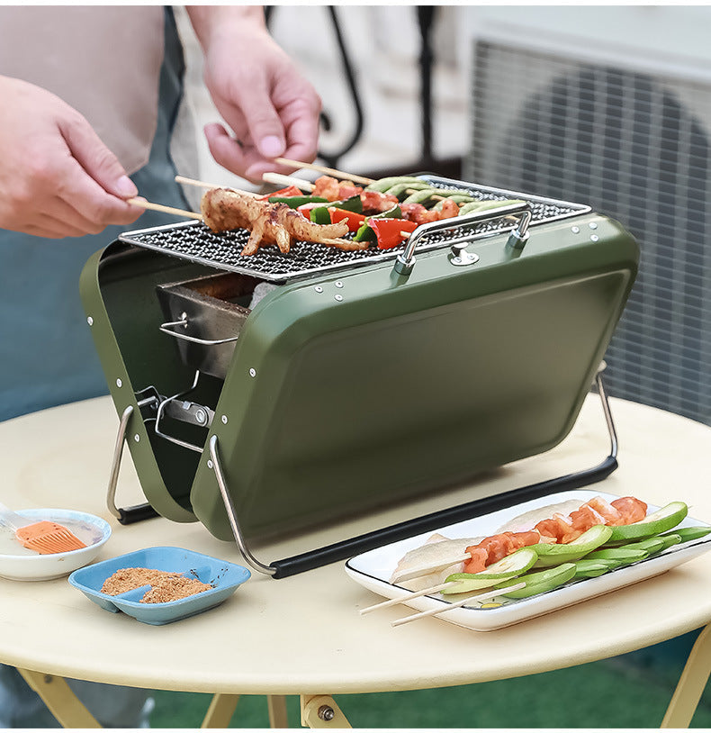 Green BBQ Grill – Compact Tabletop Barbecue