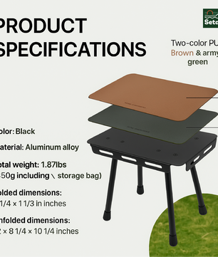 Modi Table – ultra compact, lightweight, and convenient
Fits perfectly inside a Boxable folding crate or backpack.