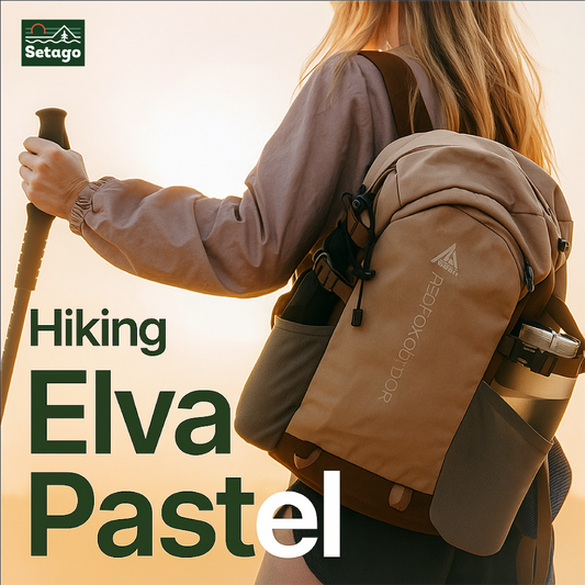 Elva Pastel Backpack 20L / 35L – compact, water-resistant, high-capacity, and built to adapt to every journey.