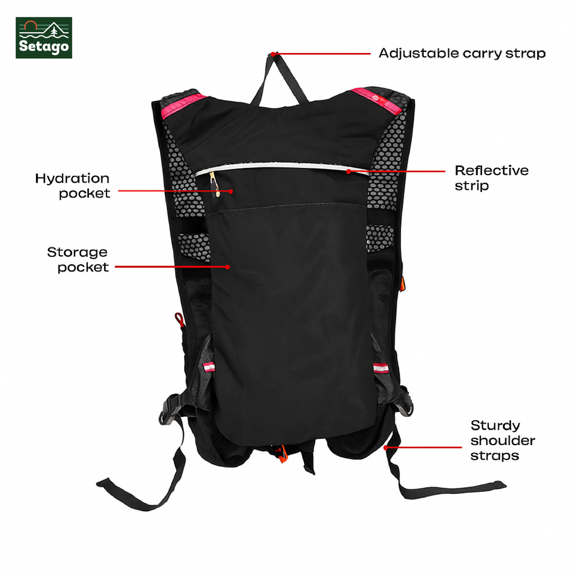 Trail Backpack 10L – Ultra-Lightweight, Vest-Style Fit with Hydration Compartment