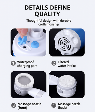 Portable Rechargeable Water Pump – Outdoor Bathing Essential for Camping, Dorms & Travel