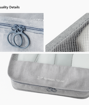 A smart travel tip for families with young children: the Travel Pack – a 7 pieces luggage organizer set for easier, lighter trips.