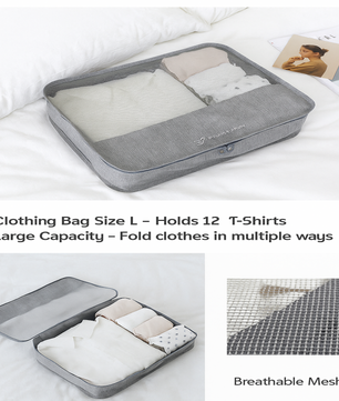 A smart travel tip for families with young children: the Travel Pack – a 7 pieces luggage organizer set for easier, lighter trips.