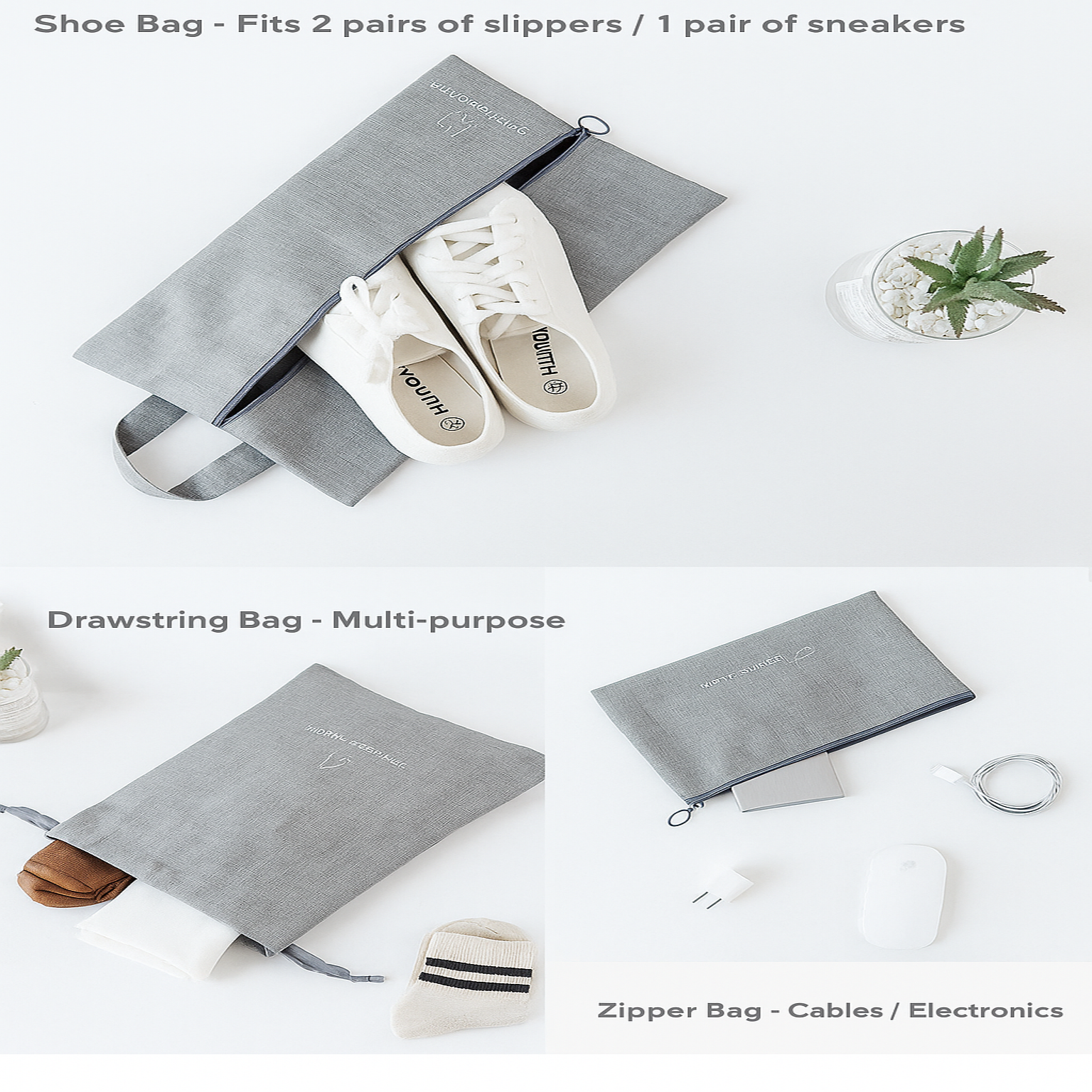 A smart travel tip for families with young children: the Travel Pack – a 7 pieces luggage organizer set for easier, lighter trips.