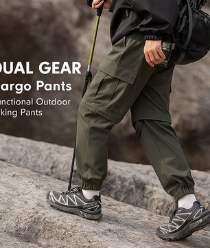 DualGear Convertible Pants – Durable, flexible fabric: water-resistant, scratch-resistant, quick-dry. Detachable pant legs