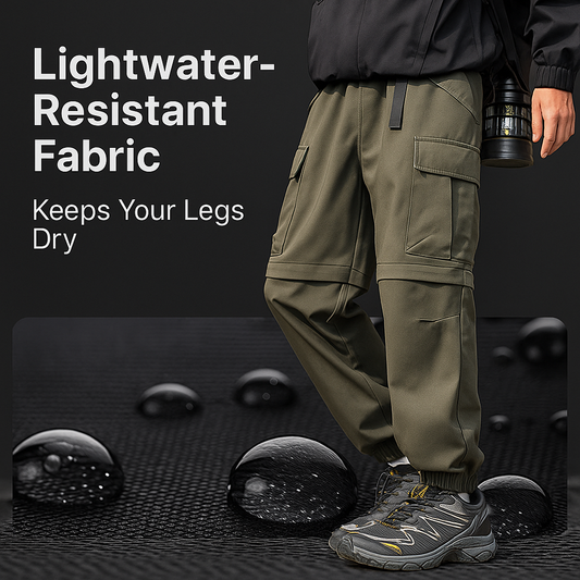 DualGear Convertible Pants – Durable, flexible fabric: water-resistant, scratch-resistant, quick-dry. Detachable pant legs