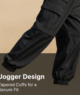 DualGear Convertible Pants – Durable, flexible fabric: water-resistant, scratch-resistant, quick-dry. Detachable pant legs