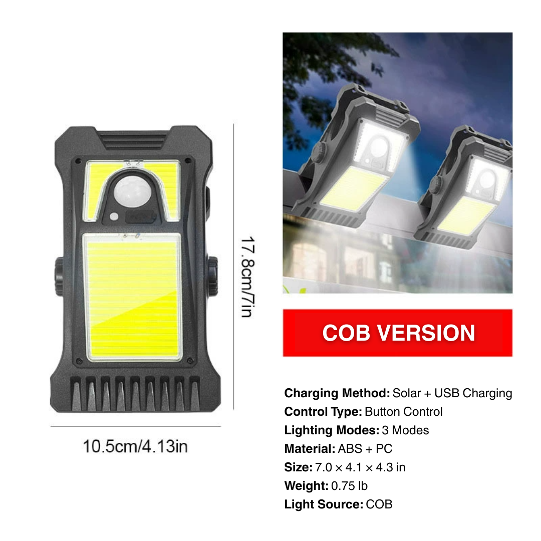 SolarLuxe Pro - LED Clip Light with Motion Sensor for Outdoor & Travel Lighting