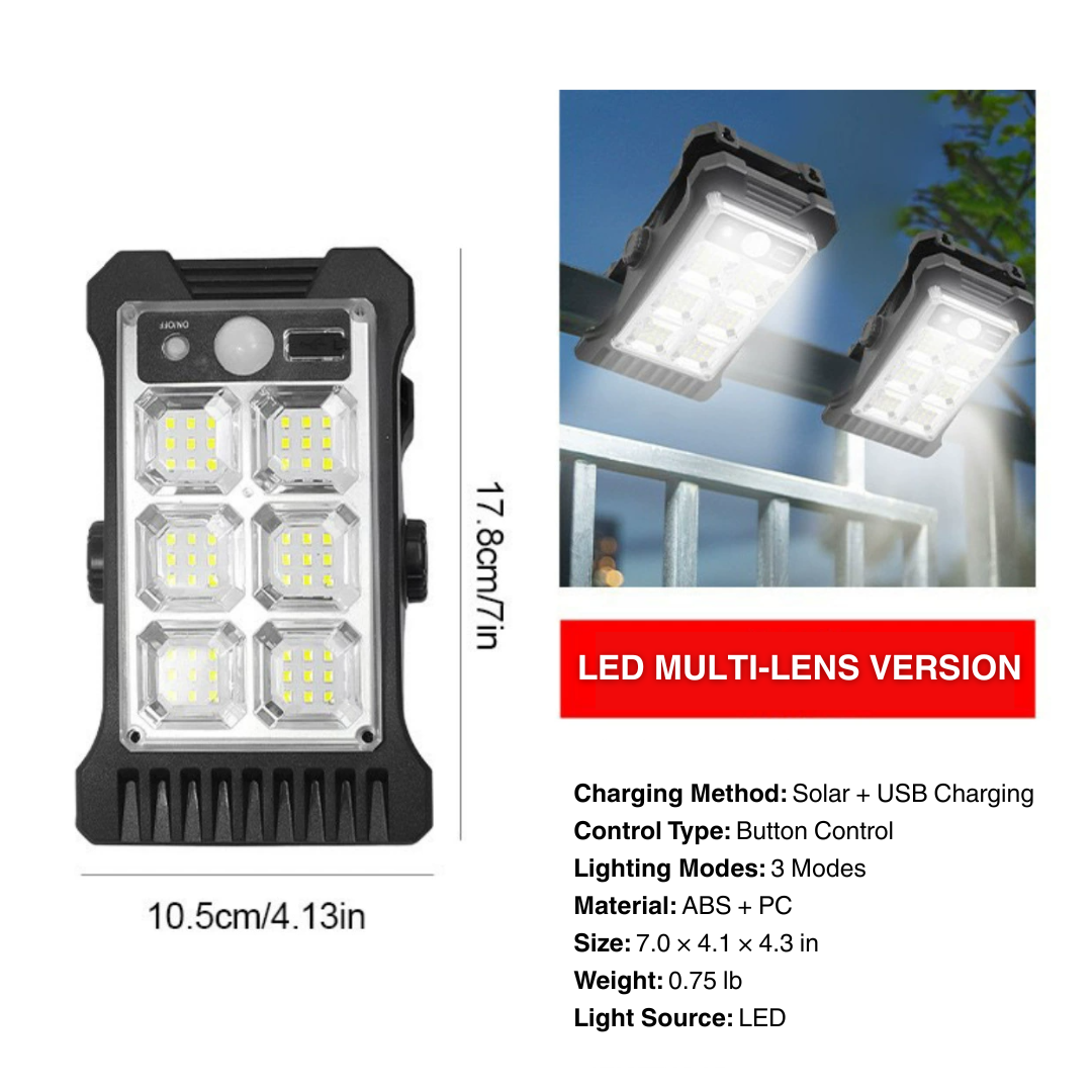 SolarLuxe Pro - LED Clip Light with Motion Sensor for Outdoor & Travel Lighting