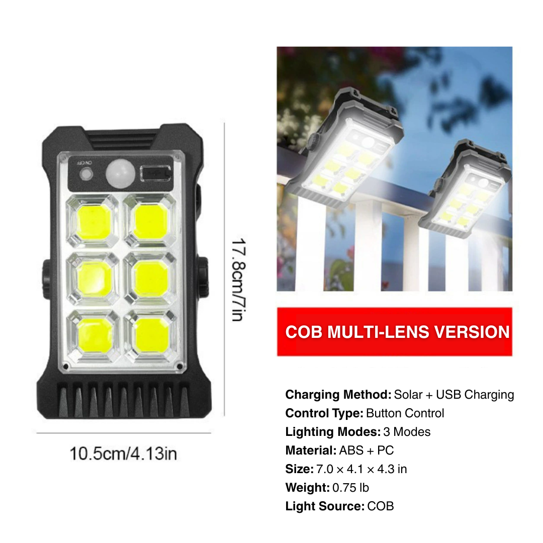 SolarLuxe Pro - LED Clip Light with Motion Sensor for Outdoor & Travel Lighting