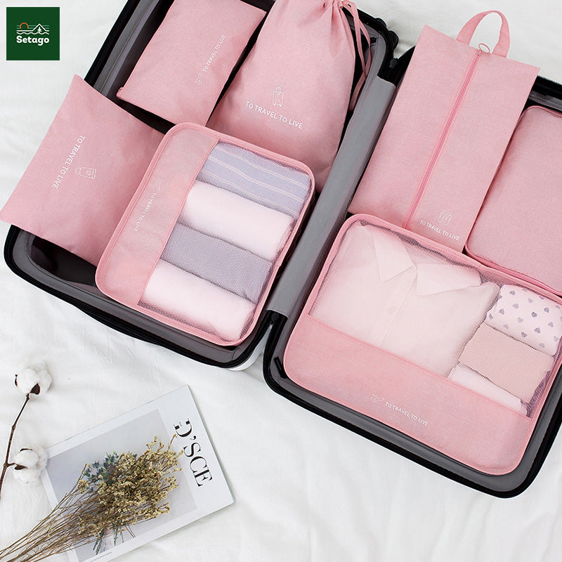A smart travel tip for families with young children: the Travel Pack – a 7 pieces luggage organizer set for easier, lighter trips.