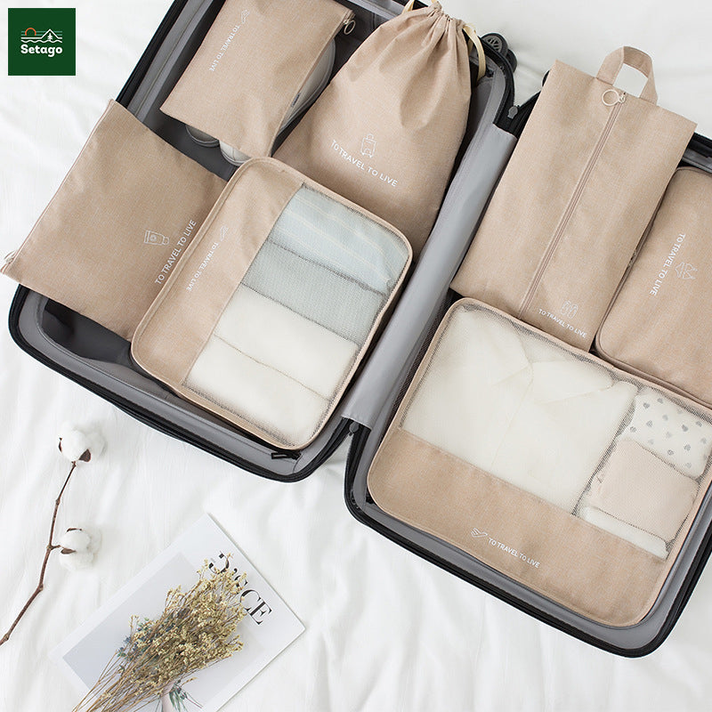 A smart travel tip for families with young children: the Travel Pack – a 7 pieces luggage organizer set for easier, lighter trips.