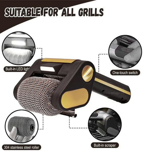 GrillMate Pro™ – Rechargeable Auto Roller Brush