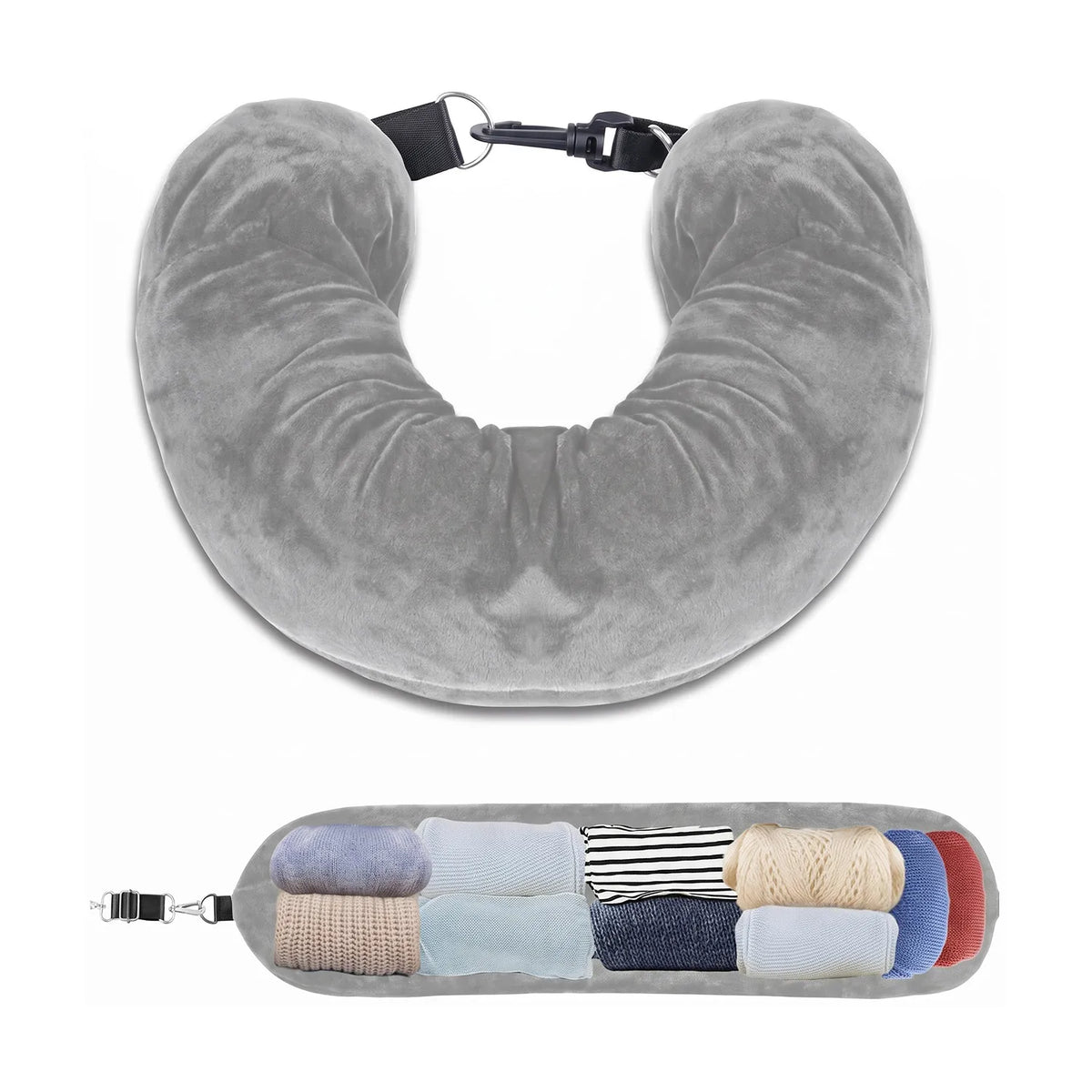 PackRest Refillable Travel Neck Pillow