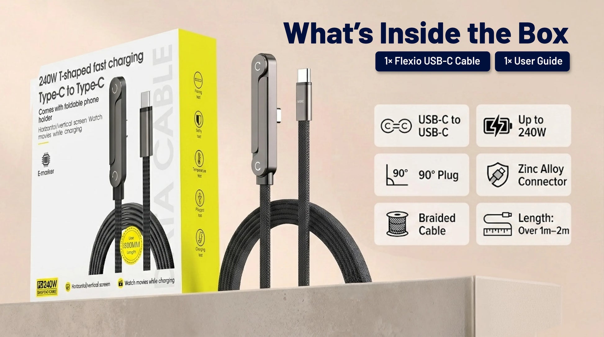Flexio USB-C Fast Charging Cable