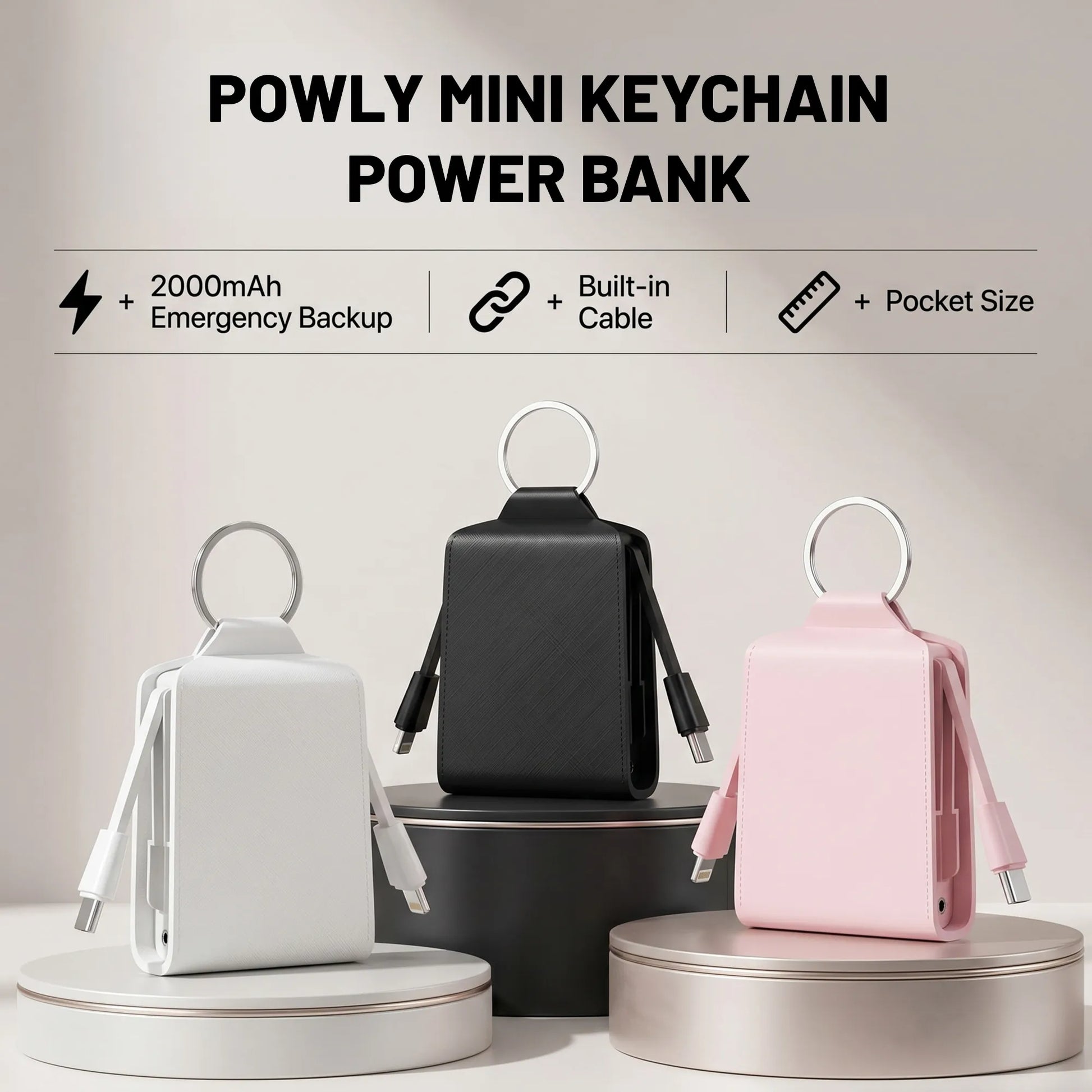 Powly Mini Keychain Power Bank