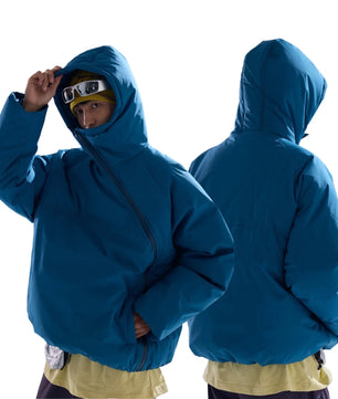 Asymmetric Side-Zip Hooded Padded Jacket