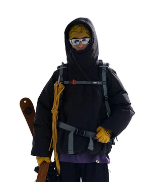 Asymmetric Side-Zip Hooded Padded Jacket