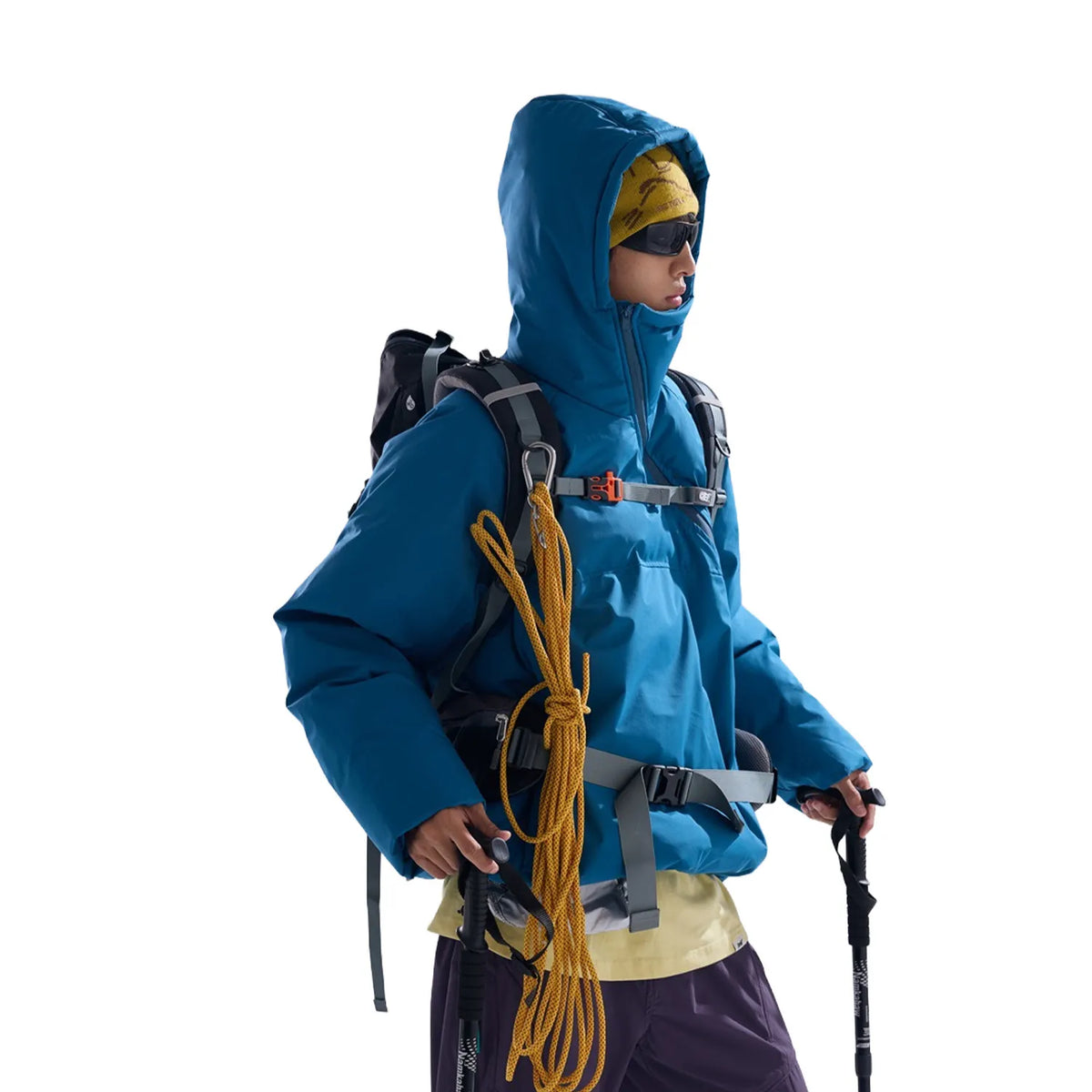 Asymmetric Side-Zip Hooded Padded Jacket