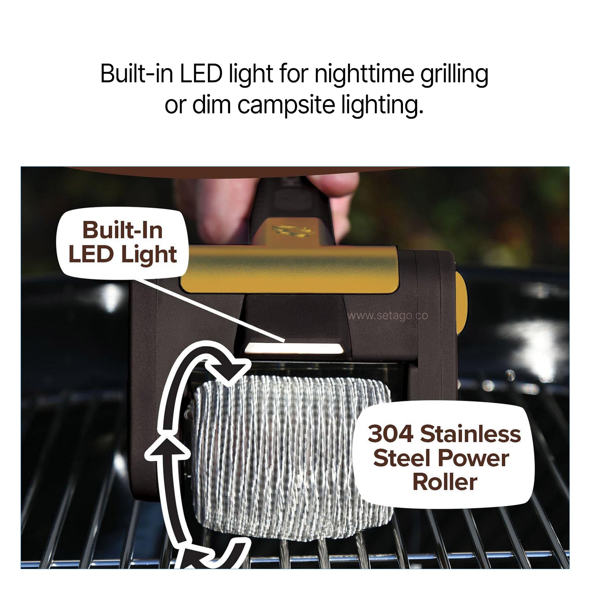 GrillMate Pro™ – Rechargeable Auto Roller Brush