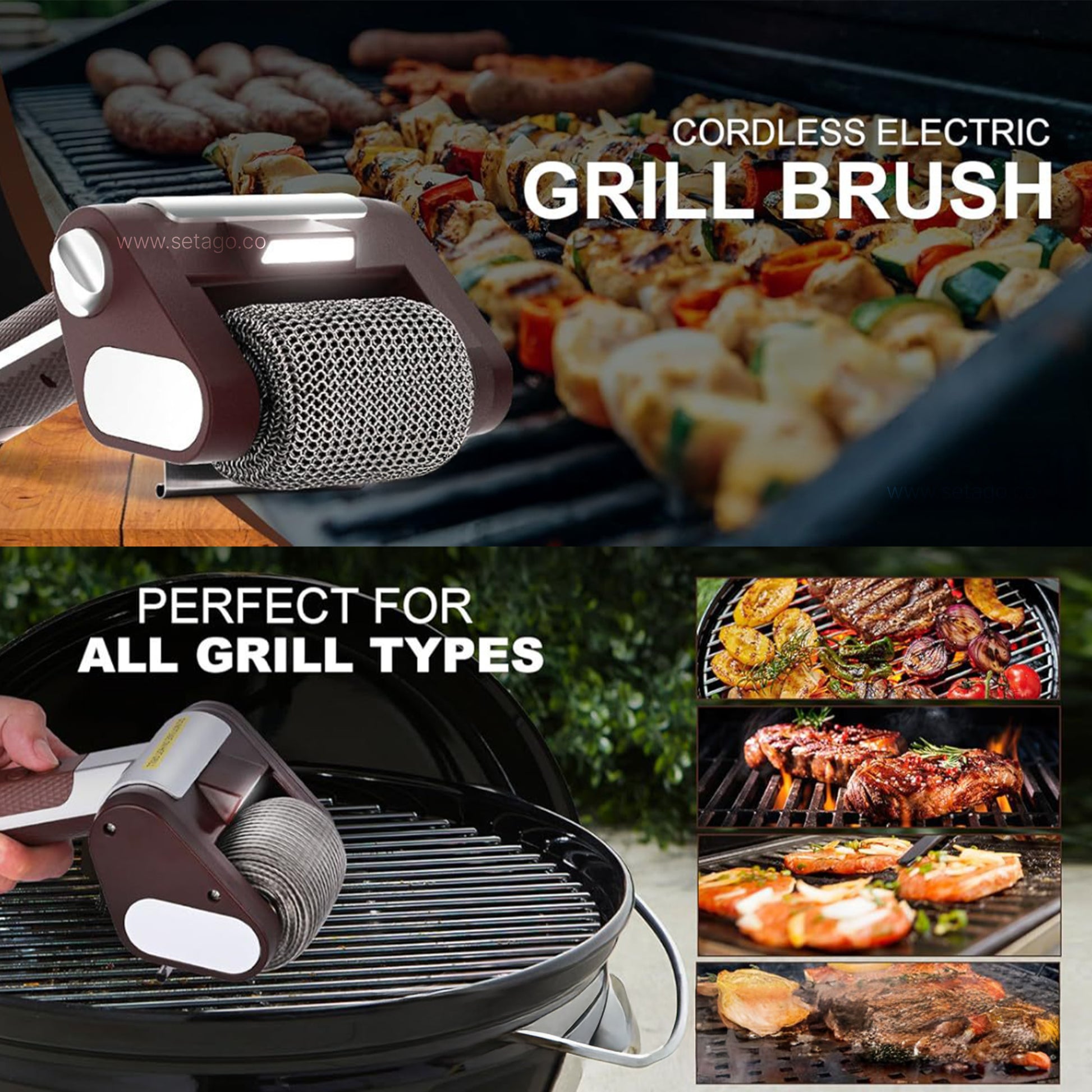 GrillMate Pro™ – Rechargeable Auto Roller Brush