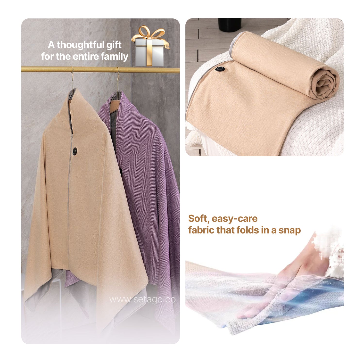 Setago HeatCape™ – Graphene Heated Shawl Blanket