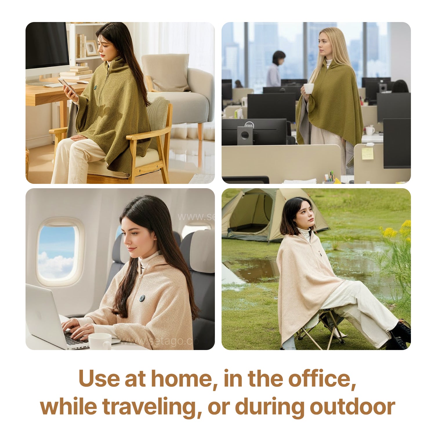Setago HeatCape™ – Graphene Heated Shawl Blanket