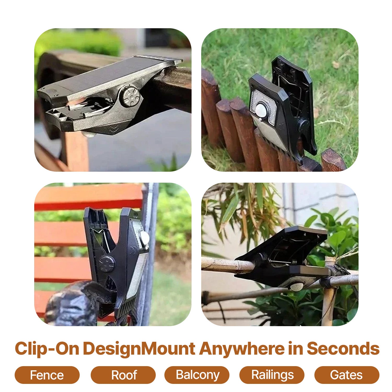 SolarLuxe Pro - LED Clip Light with Motion Sensor for Outdoor & Travel Lighting