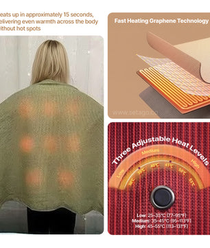 Setago HeatCape™ – Graphene Heated Shawl Blanket