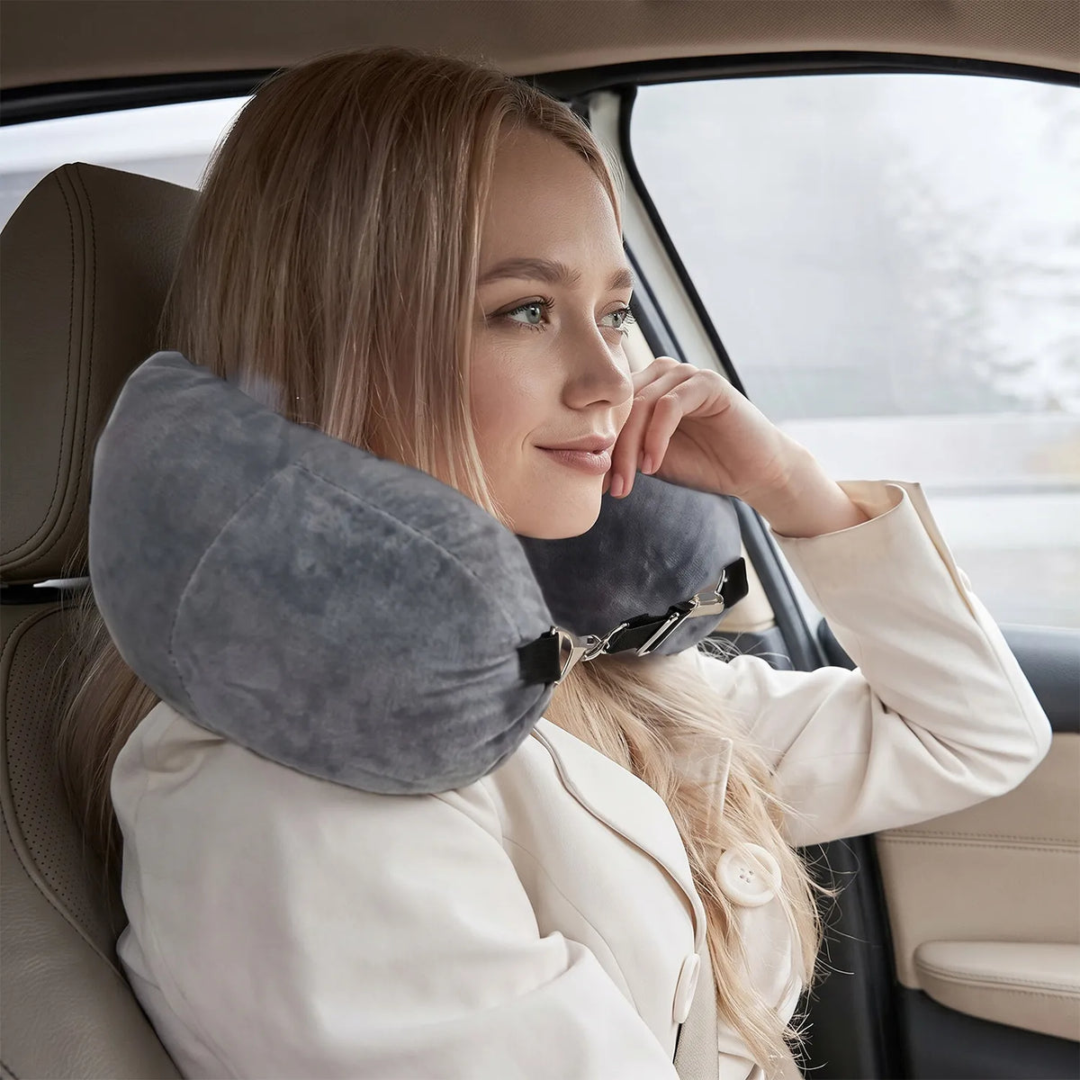 PackRest Refillable Travel Neck Pillow