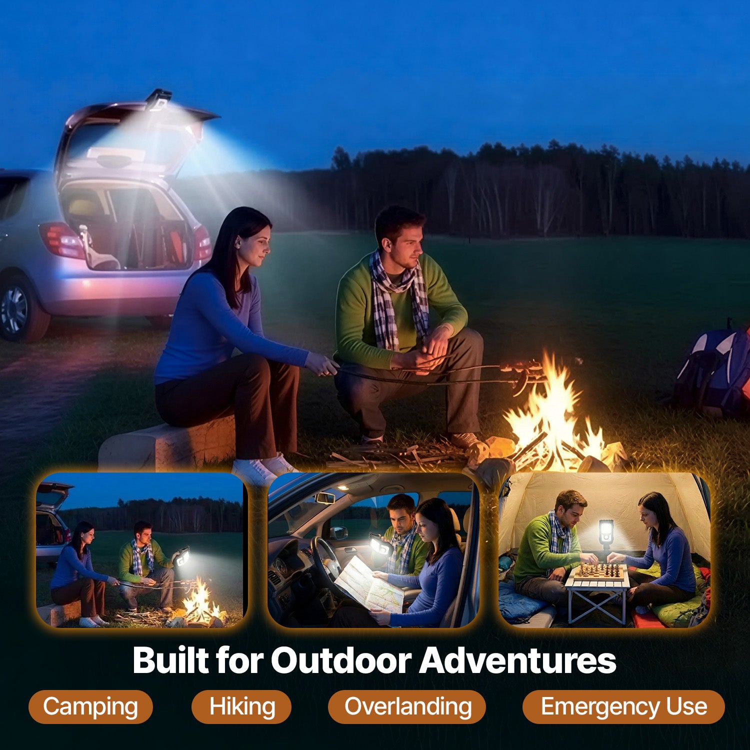 SolarLuxe Pro - LED Clip Light with Motion Sensor for Outdoor & Travel Lighting