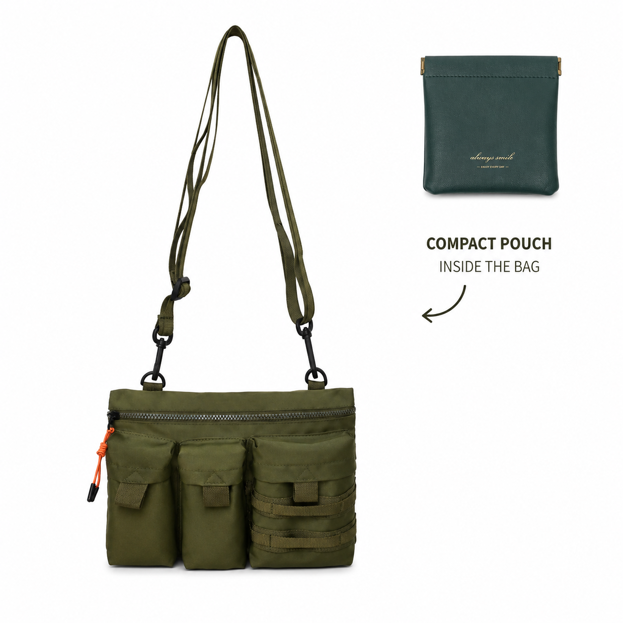 Setago MILI™ EDC Sling Bag – versatile outdoor sling bag inspired by military style