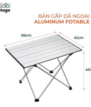 Aluminum Foldable Table – Black/White – ULTRALIGHT ALUMINUM TABLE