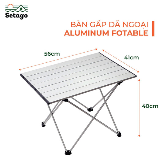 Aluminum Foldable Table – Black/White – ULTRALIGHT ALUMINUM TABLE