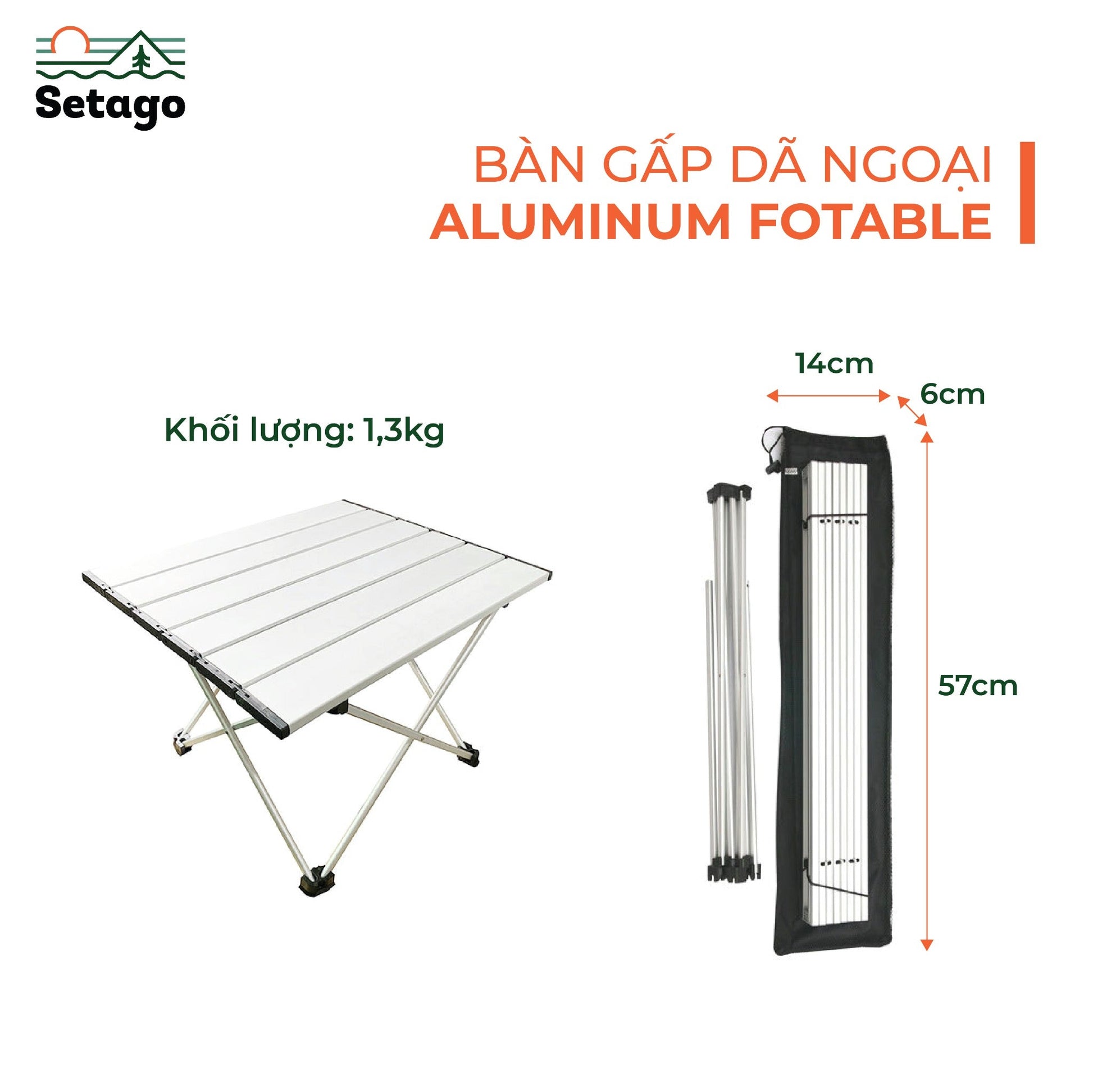 Aluminum Foldable Table – Black/White – ULTRALIGHT ALUMINUM TABLE