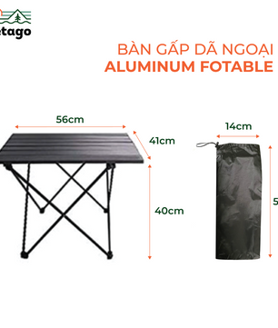 Aluminum Foldable Table – Black/White – ULTRALIGHT ALUMINUM TABLE