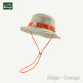  Kaki cap with orange trim