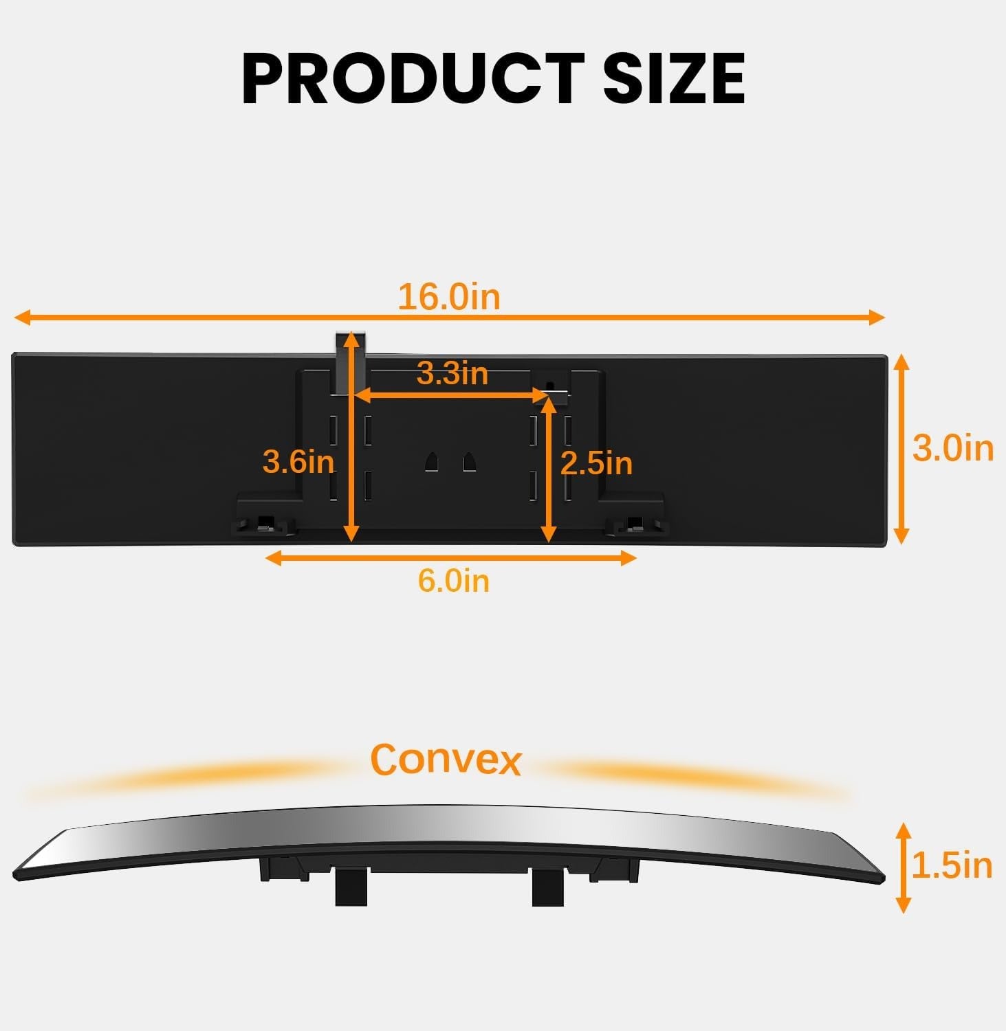 HD Wide Vision Rearview Mirror