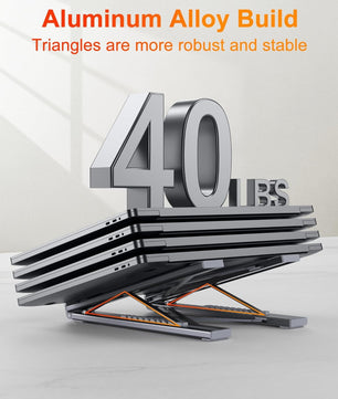 All-in-One Aluminum Laptop Stand with 8-in-1 USB-C Hub