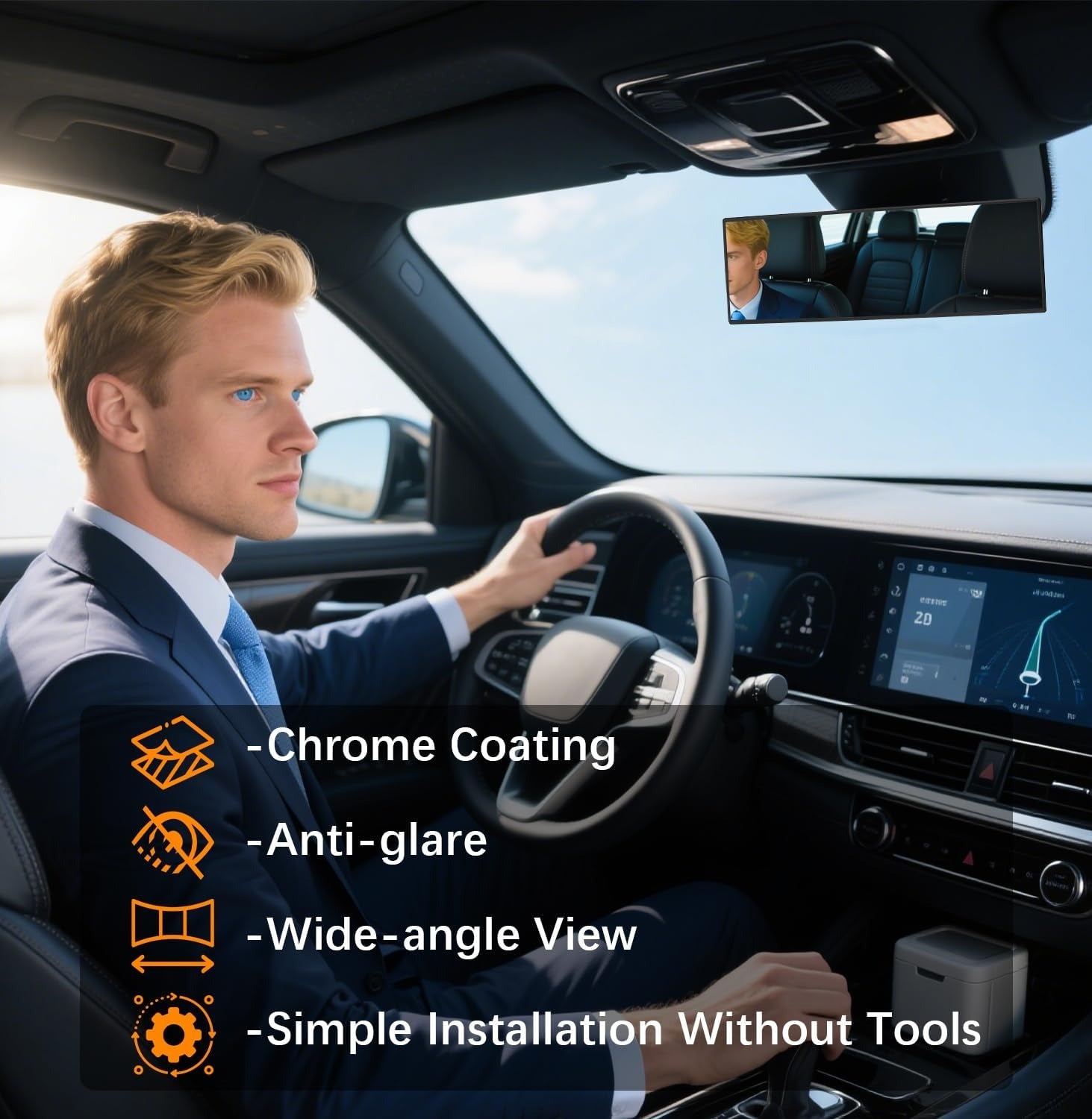 HD Wide Vision Rearview Mirror