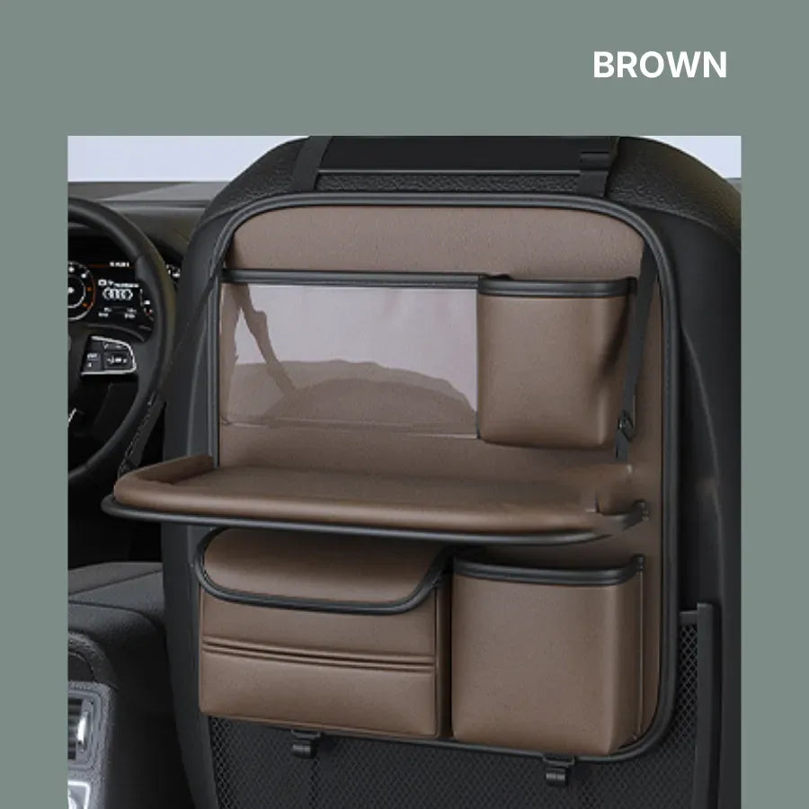 setago-elite-car-organizer-brown-headrest-view - Setago
