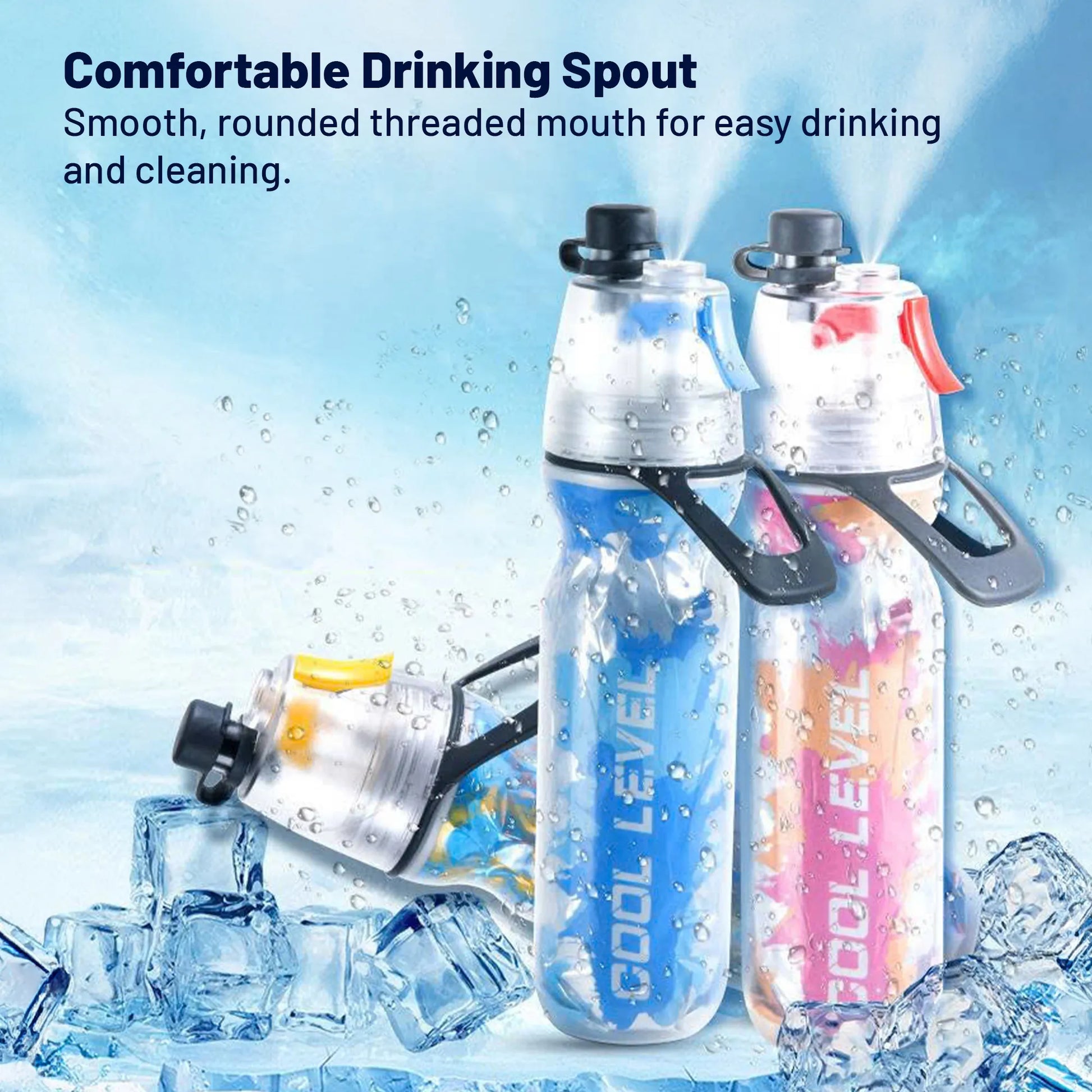 Misty Summer Mist Cooling Sports Water Bottle