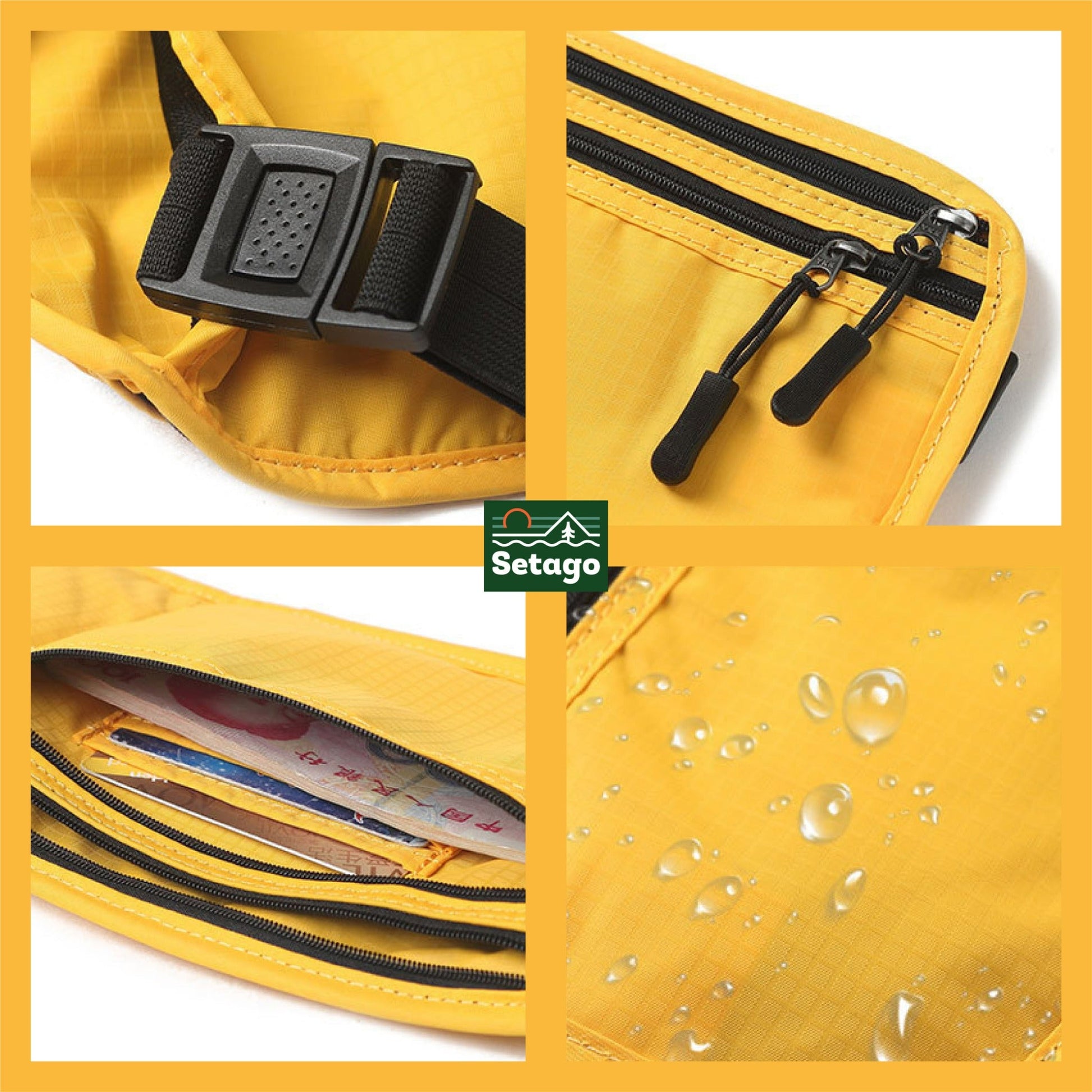 multi bag – 3 in 1 water resistant accessory that works as a waist pouch, foldable wallet, or neck bag; compact, lightweight, and ultra convenient