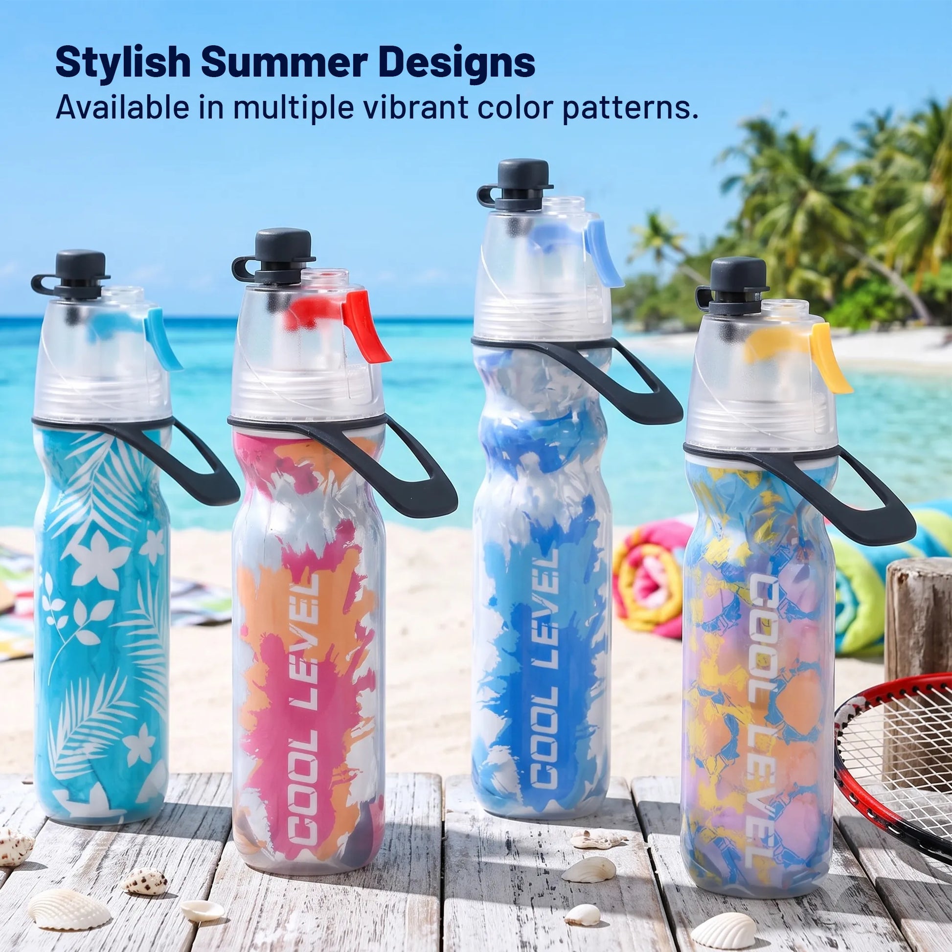 Misty Summer Mist Cooling Sports Water Bottle